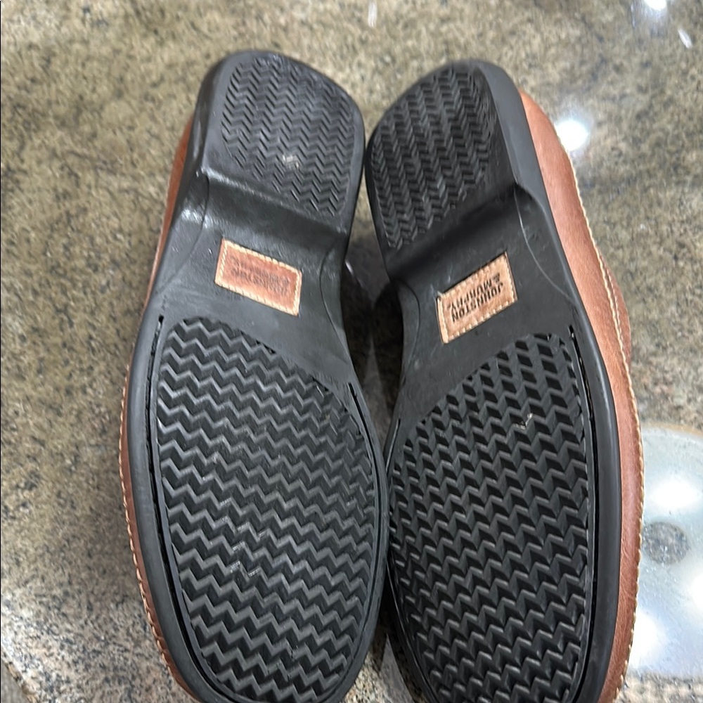 Johnston & Murphy Brown Woven Leather Loafers - Picture 2 of 4